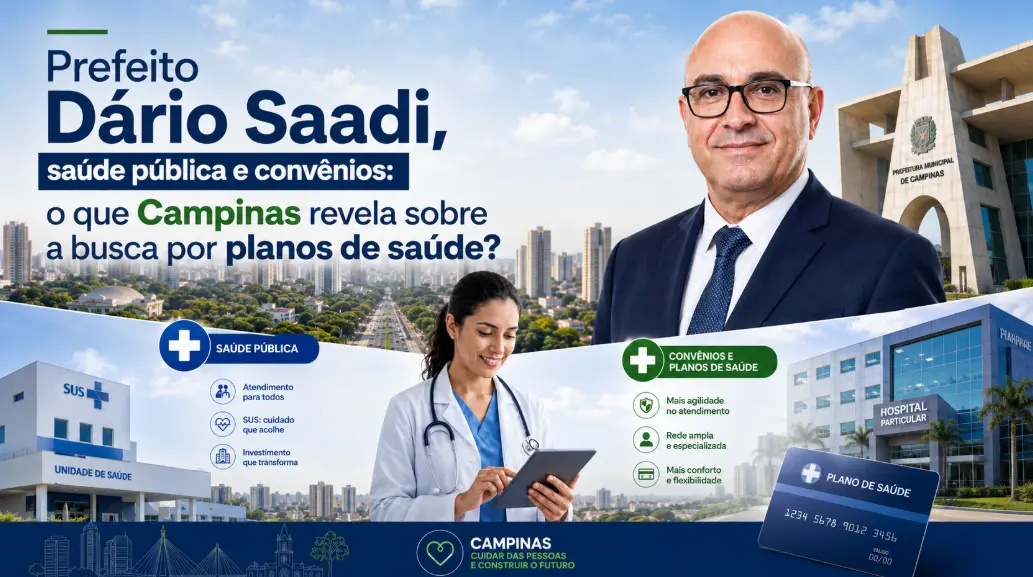 Prefeito Dário Saadi, saúde pública e convênios: o que Campinas revela sobre a busca por planos de saúde?